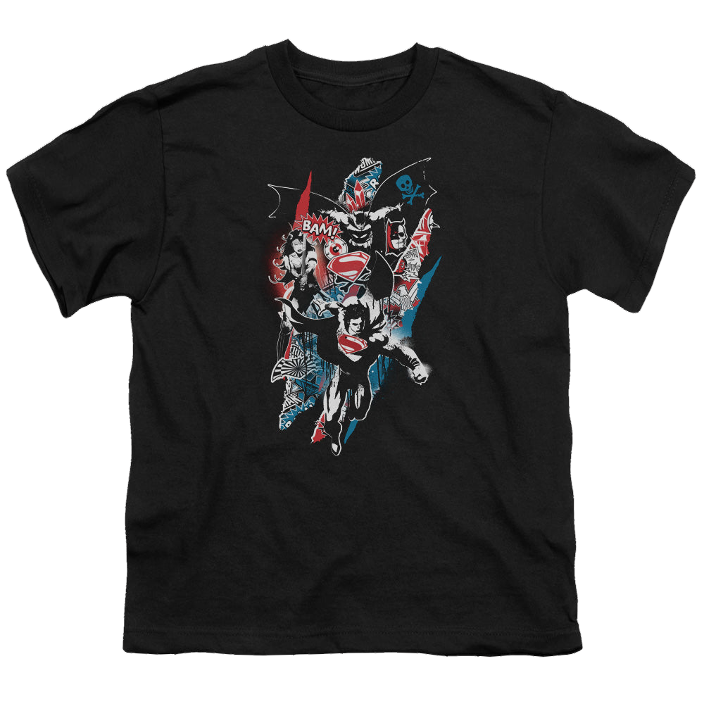 Batman v Superman Ripped Trio 2 - Youth T-Shirt Youth T-Shirt (Ages 8-12) Batman