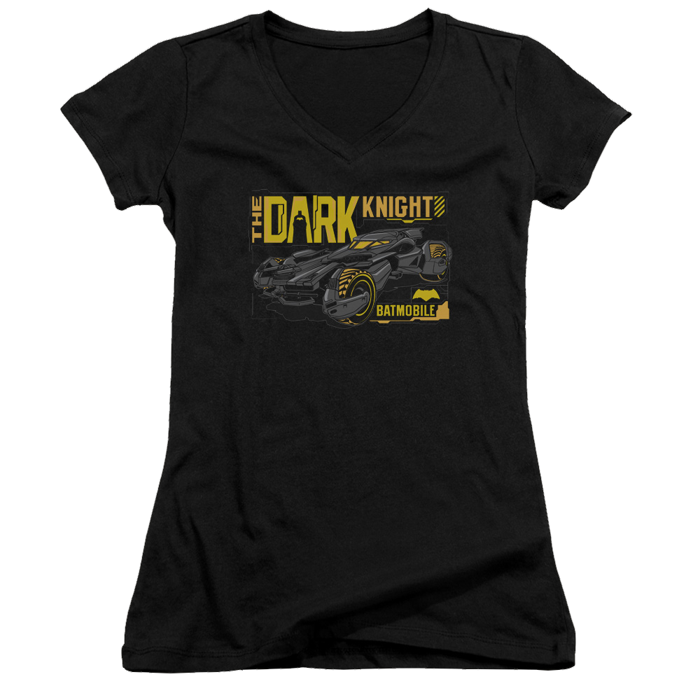 Batman v Superman Mobil Dark Knight - Juniors V-Neck T-Shirt Juniors V-Neck T-Shirt Batman