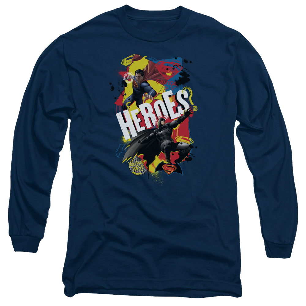 Batman v Superman Double Hero - Men's Long Sleeve T-Shirt Men's Long Sleeve T-Shirt Batman