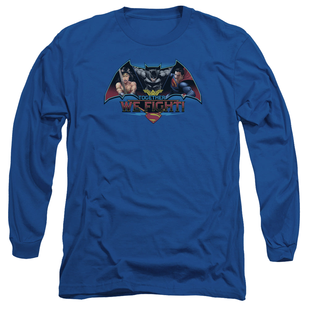 Batman v Superman Together We Fight - Men's Long Sleeve T-Shirt Men's Long Sleeve T-Shirt Batman