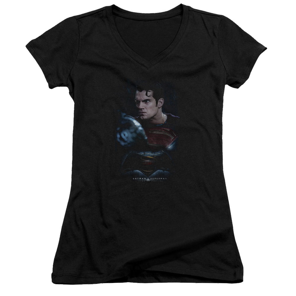 Batman v Superman Super Angry - Juniors V-Neck T-Shirt Juniors V-Neck T-Shirt Batman