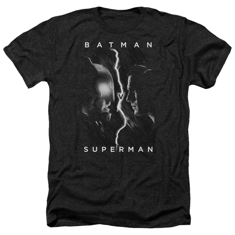 Batman v Superman Face To Face - Men's Heather T-Shirt Men's Heather T-Shirt Batman