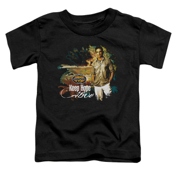 Black toddler t-shirt with Survivor Keep Hope Alive graphic