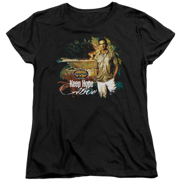 Black women's t-shirt with Survivor Keep Hope Alive graphic