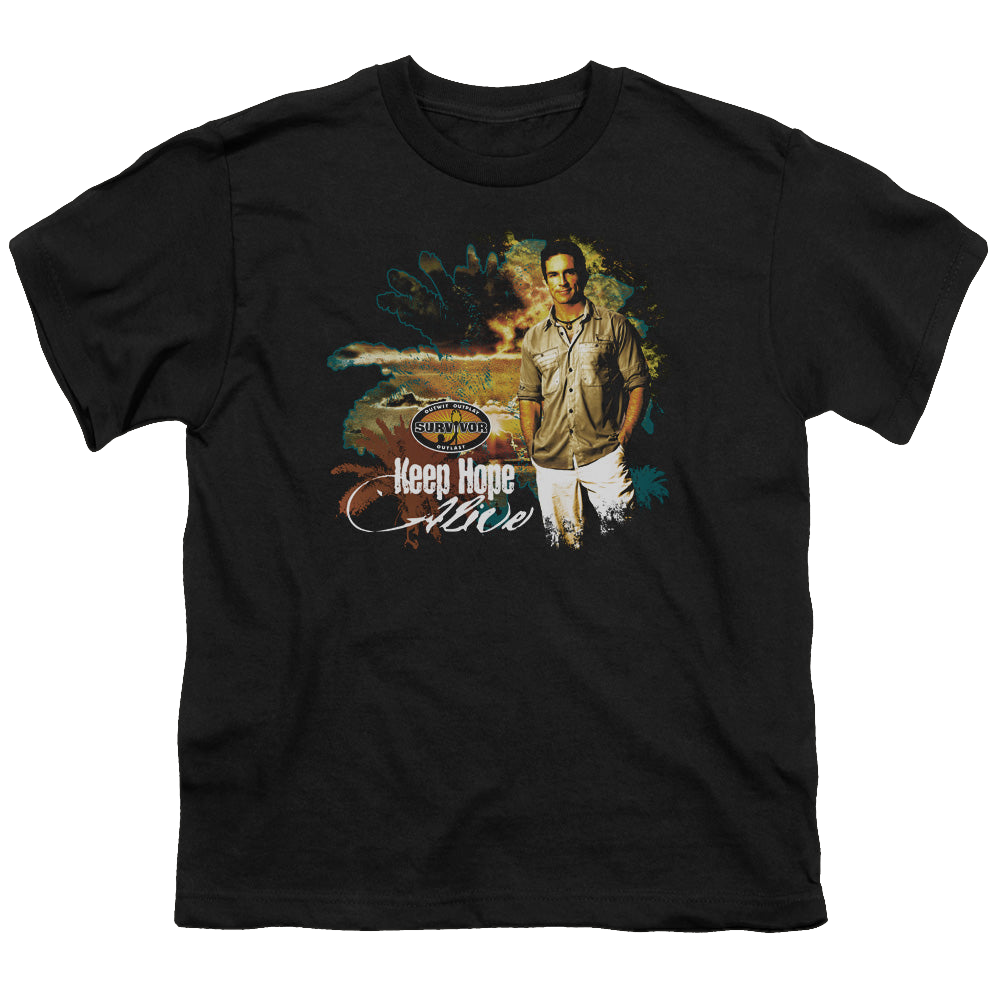 Survivor Keep Hope Alive - Youth T-Shirt Youth T-Shirt (Ages 8-12) Survivor