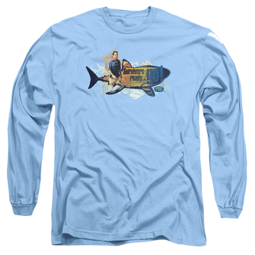 Carolina blue men's long sleeve t-shirt with Survivor Ready Go graphic