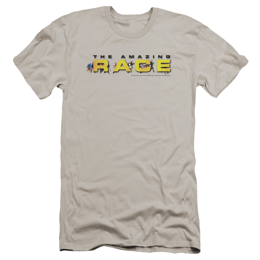 Amazing Race, The Running Logo - Men's Premium Slim Fit T-Shirt Men's Premium Slim Fit T-Shirt The Amazing Race