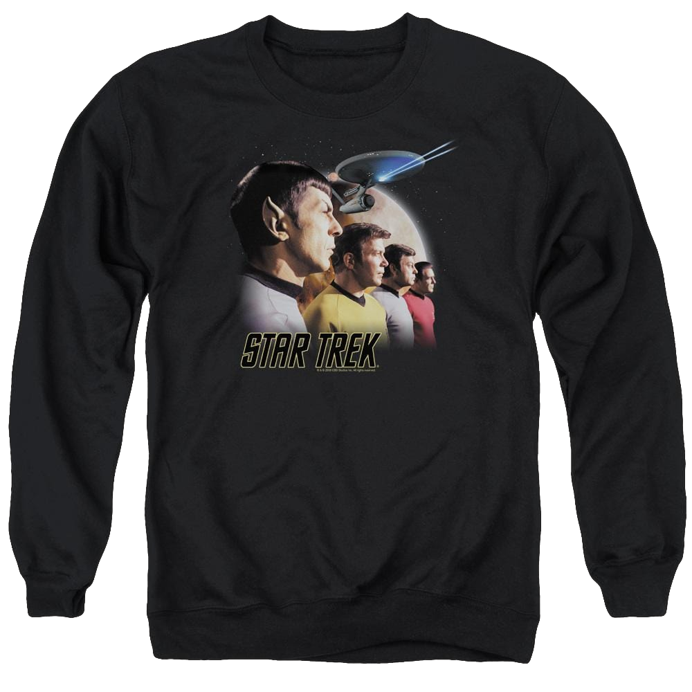 Star Trek Forward To Adventure Men's Crewneck Sweatshirt Men's Crewneck Sweatshirt Star Trek