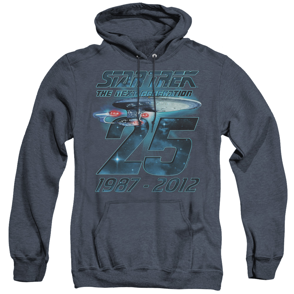 Star Trek The Next Generation Enterprise 25 - Heather Pullover Hoodie Heather Pullover Hoodie Star Trek