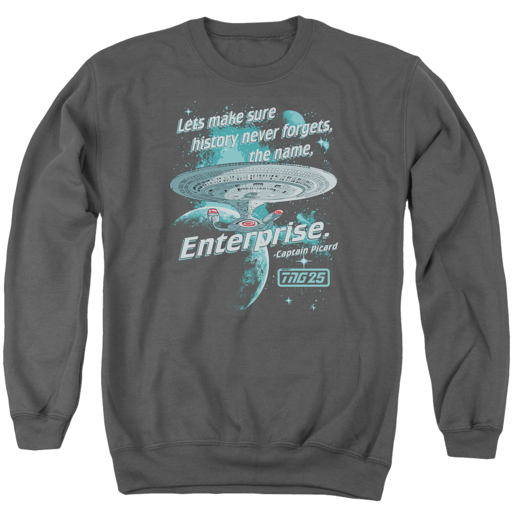 Star Trek Never Forget Men's Crewneck Sweatshirt Men's Crewneck Sweatshirt Star Trek