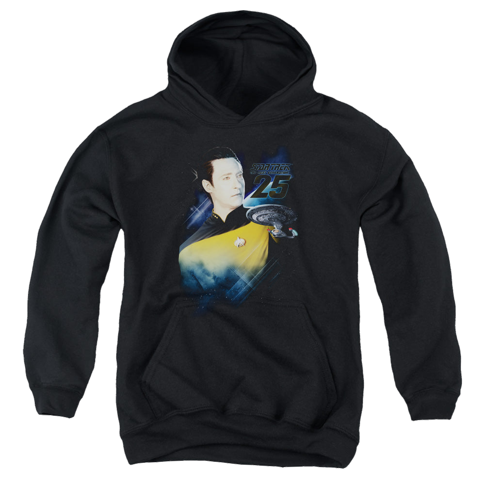Star Trek The Next Generation Data 25Th - Youth Hoodie Youth Hoodie (Ages 8-12) Star Trek