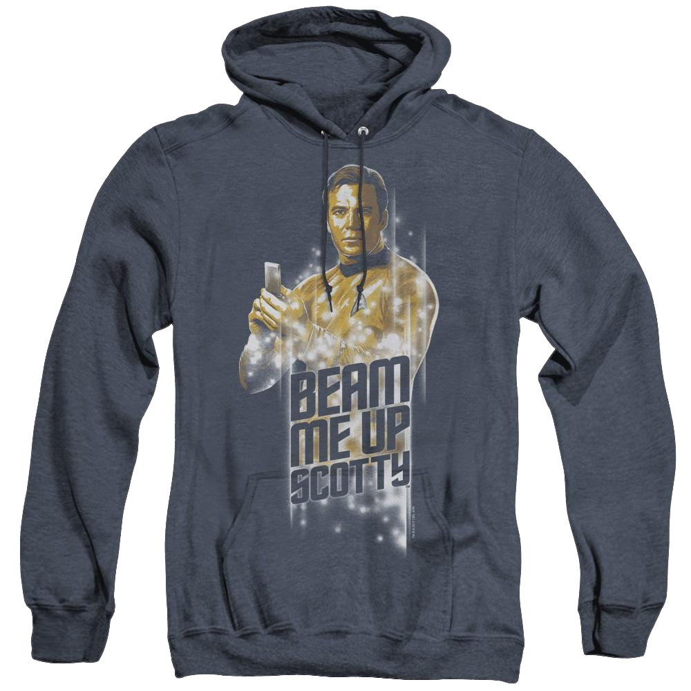 Star Trek The Original Series Beam Me Up - Heather Pullover Hoodie Heather Pullover Hoodie Star Trek