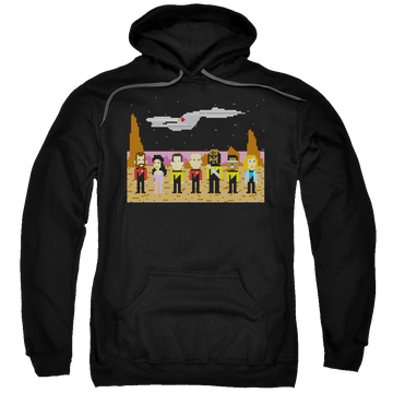 Black pullover hoodie with Star Trek The Next Generation Tng Trexel Creq graphic