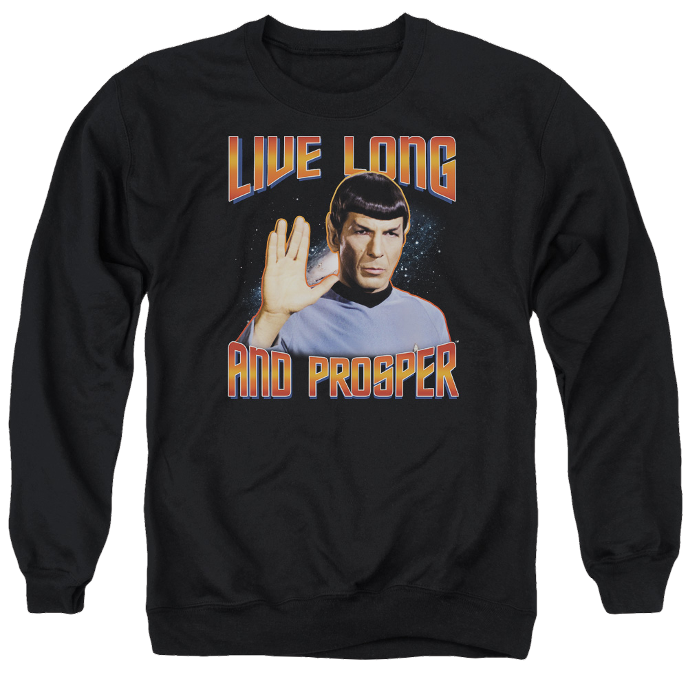 Star Trek Live Long And Prosper Men's Crewneck Sweatshirt Men's Crewneck Sweatshirt Star Trek
