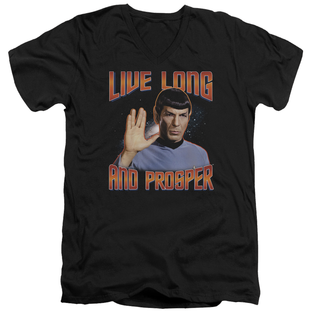 Star Trek Live Long And Prosper Men's V-Neck T-Shirt Men's V-Neck T-Shirt Star Trek