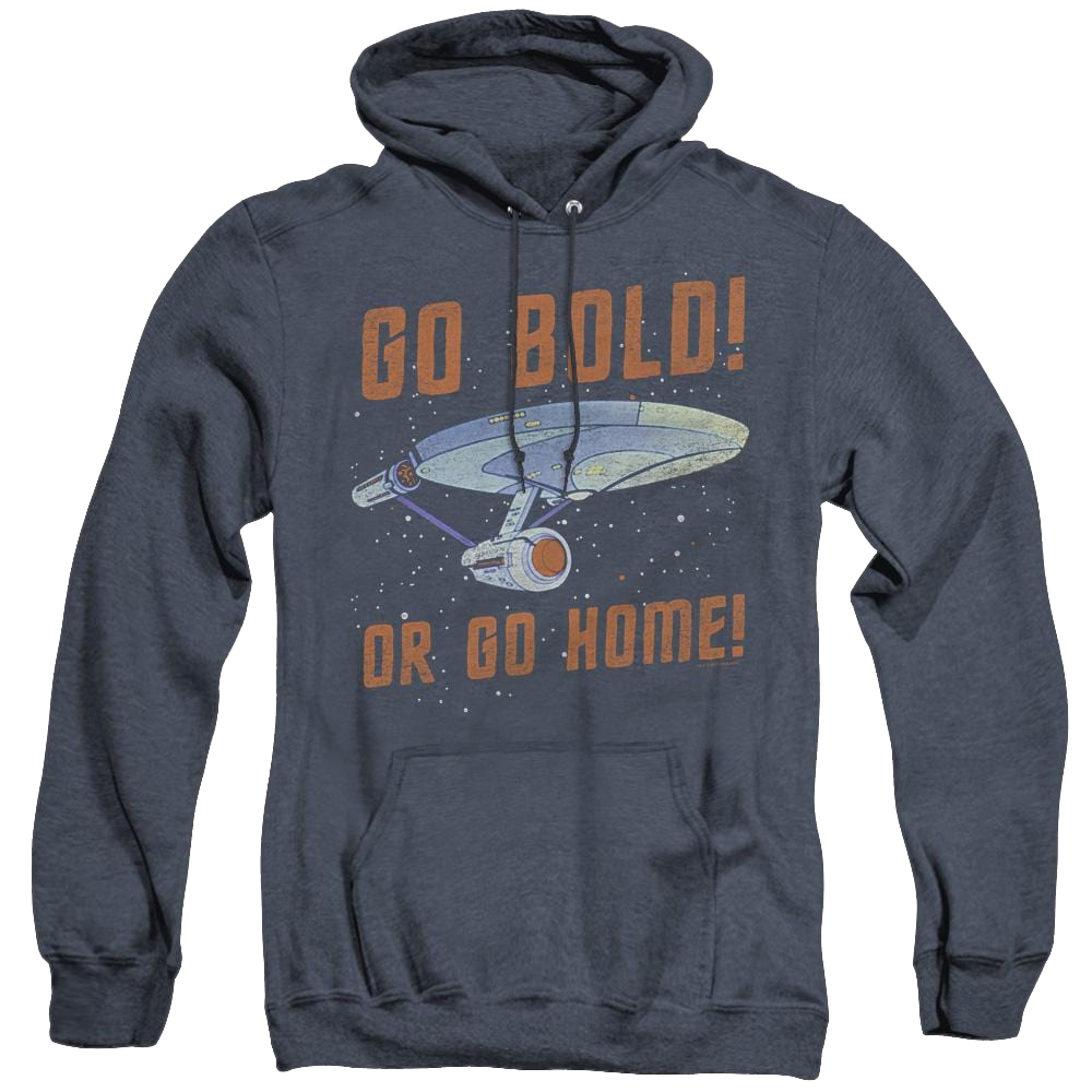 Star Trek The Original Series Go Bold - Heather Pullover Hoodie Heather Pullover Hoodie Star Trek