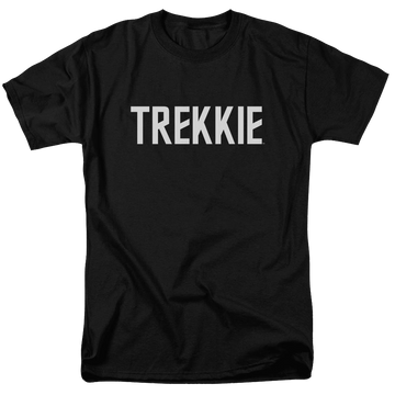 Black men's regular fit t-shirt with Star Trek Trekkie graphic