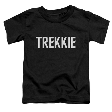 Black toddler t-shirt with Star Trek Trekkie graphic