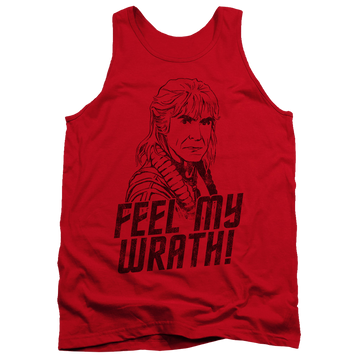Red men's tank with Star Trek My Wrath graphic
