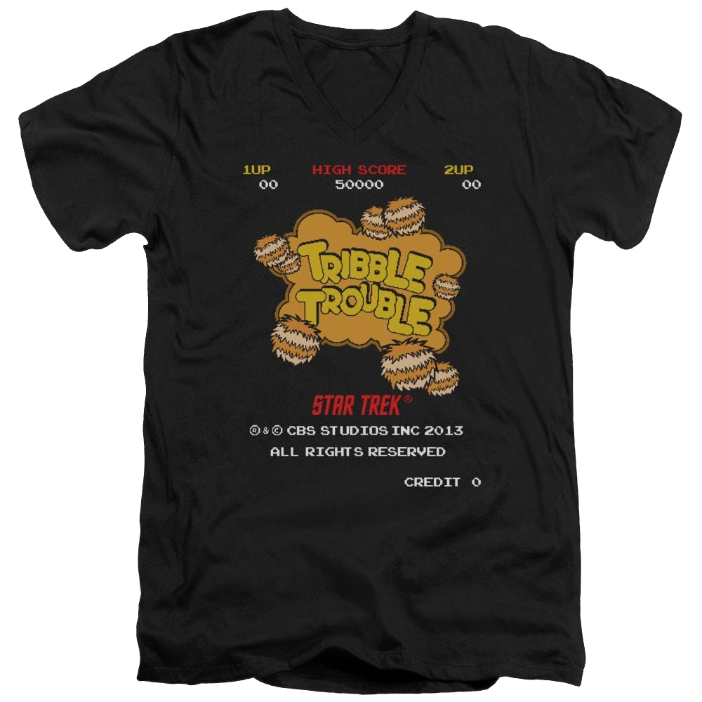 Star Trek Tribble Trouble Men's V-Neck T-Shirt Men's V-Neck T-Shirt Star Trek