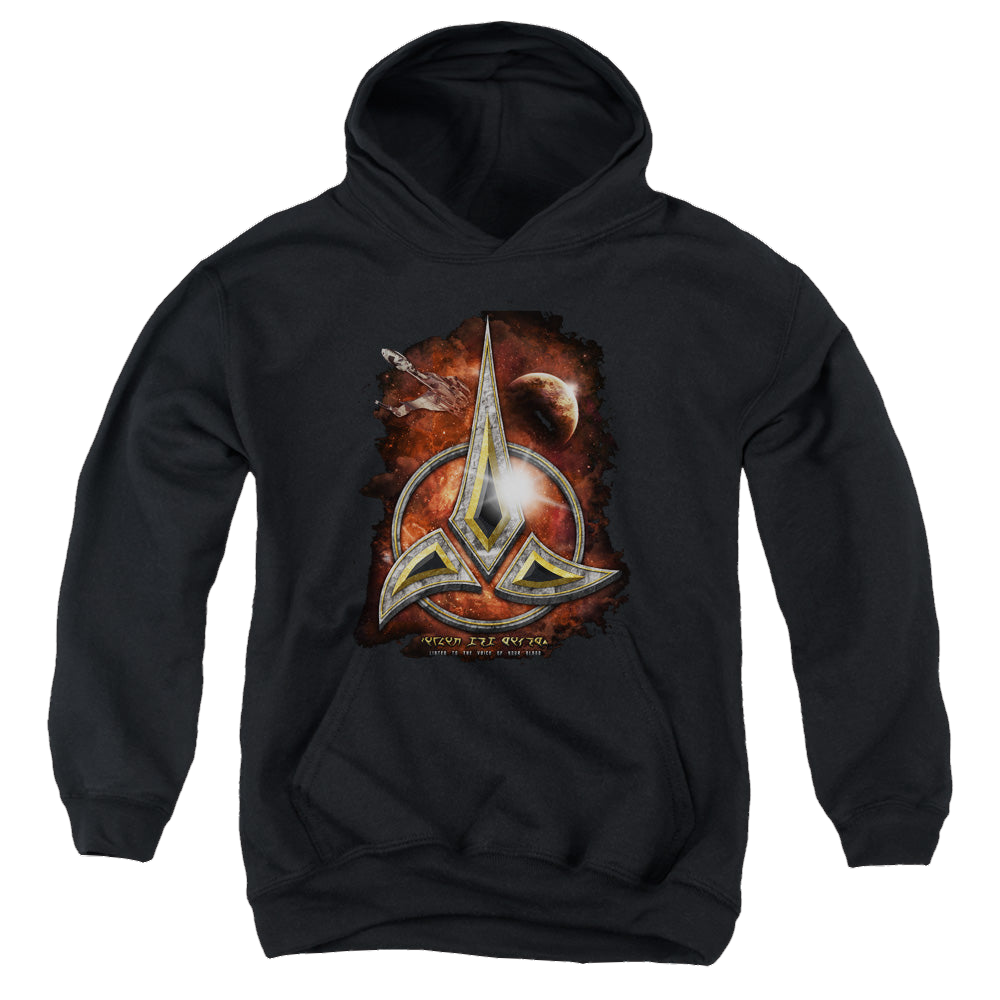 Star Trek The Next Generation Klingon Crest - Youth Hoodie Youth Hoodie (Ages 8-12) Star Trek