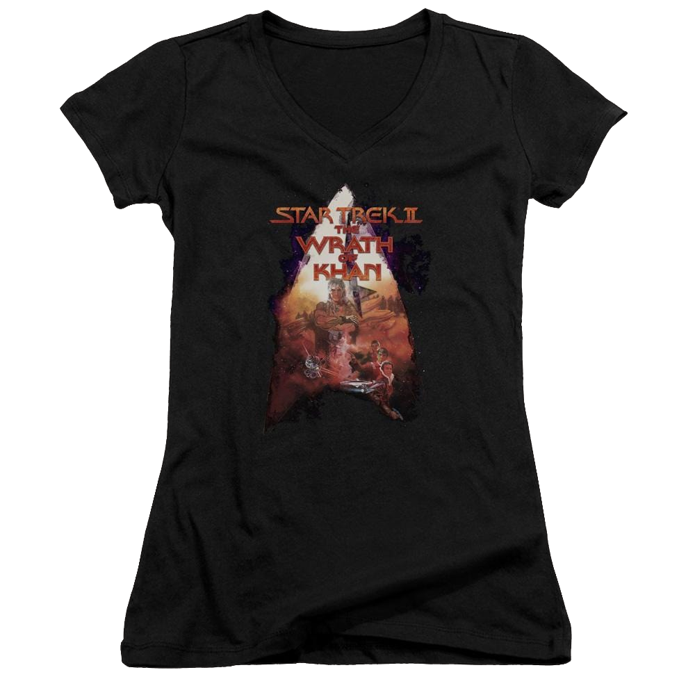 Star Trek Twok Poster Juniors V-Neck T-Shirt Juniors V-Neck T-Shirt Star Trek