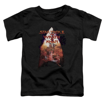 Black toddler t-shirt with Star Trek Twok Poster graphic