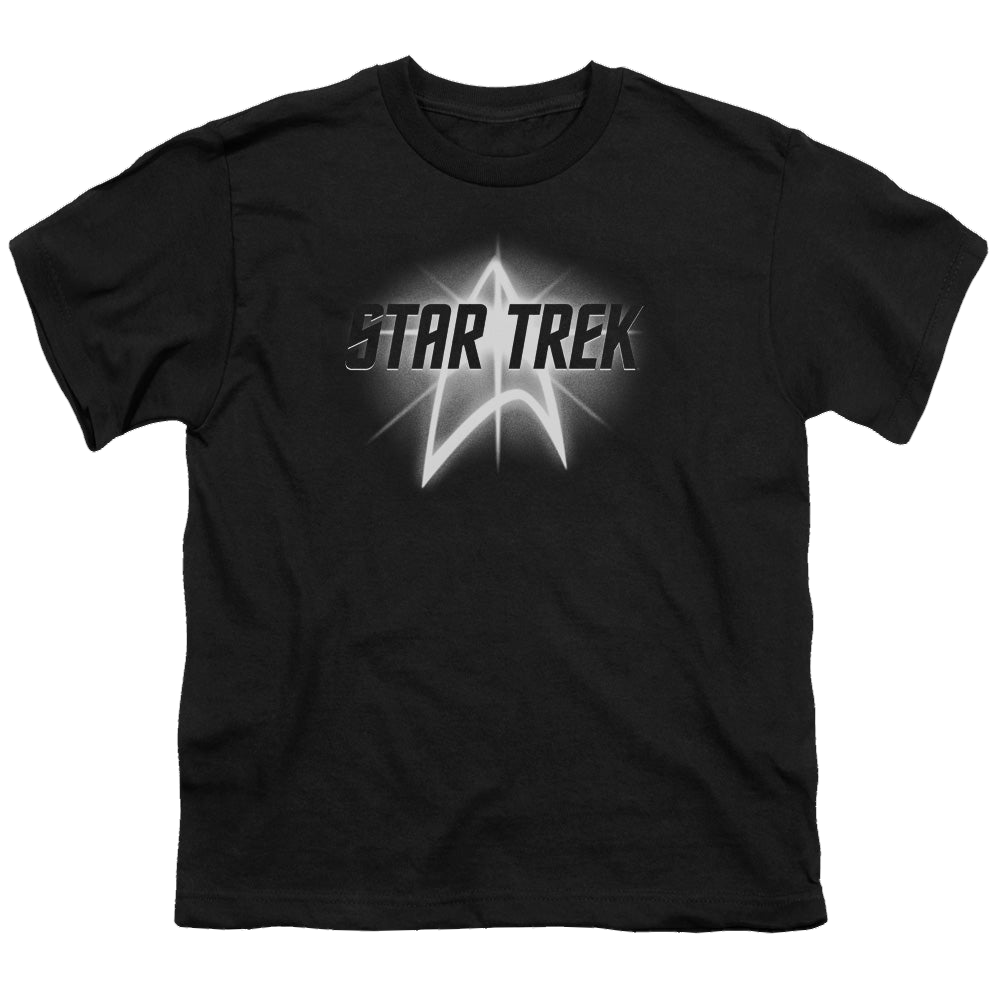 Star Trek The Original Series Glow Logo - Youth T-Shirt Youth T-Shirt (Ages 8-12) Star Trek