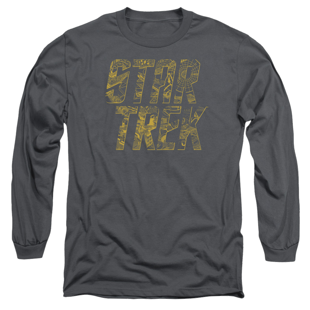 Star Trek Schematic Logo Men's Long Sleeve T-Shirt Men's Long Sleeve T-Shirt Star Trek
