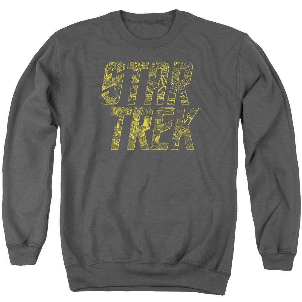 Star Trek Schematic Logo Men's Crewneck Sweatshirt Men's Crewneck Sweatshirt Star Trek