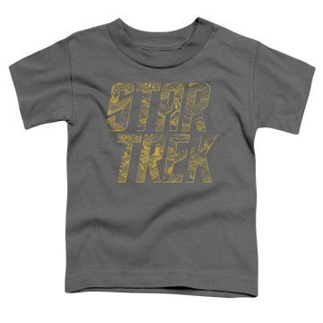 Charcoal toddler t-shirt with Star Trek Schematic Logo graphic