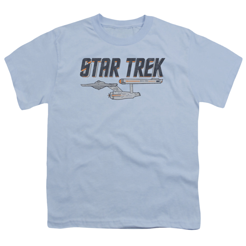 Star Trek The Original Series Enterprise Logo - Youth T-Shirt Youth T-Shirt (Ages 8-12) Star Trek
