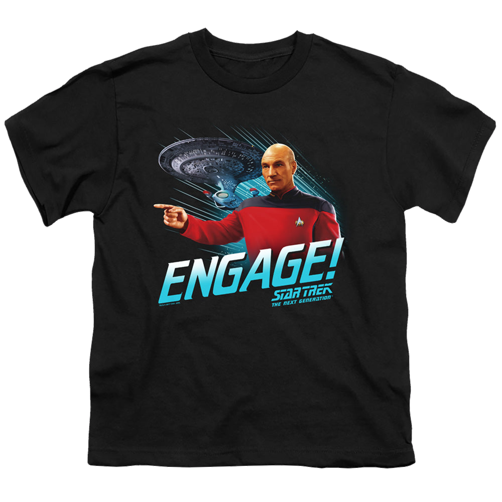 Star Trek The Next Generation Engage - Youth T-Shirt Youth T-Shirt (Ages 8-12) Star Trek