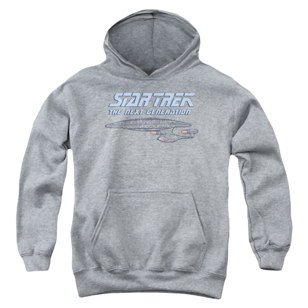 Star Trek The Next Generation Distressed Tng - Youth Hoodie Youth Hoodie (Ages 8-12) Star Trek