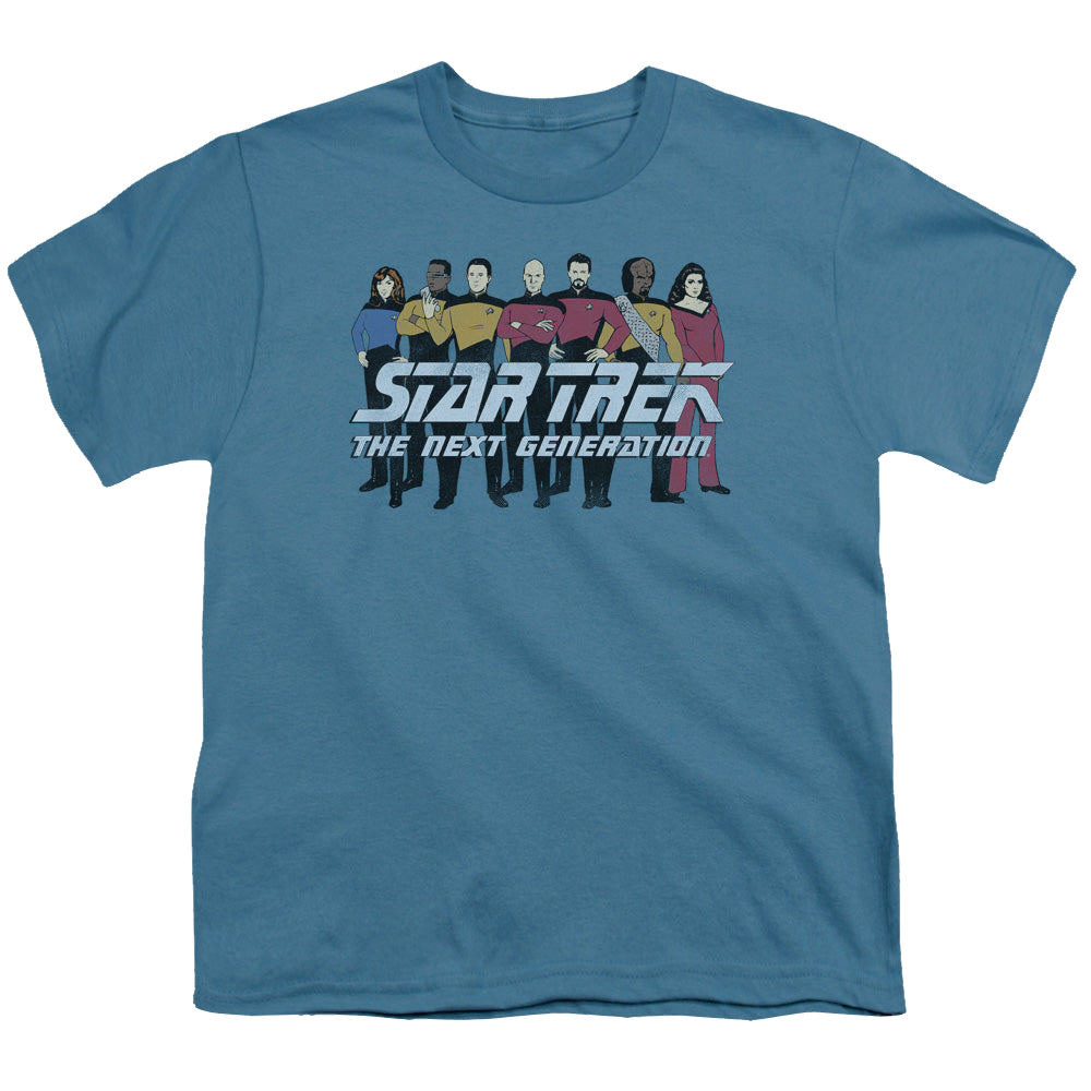 Star Trek The Next Generation Line Up - Youth T-Shirt Youth T-Shirt (Ages 8-12) Star Trek
