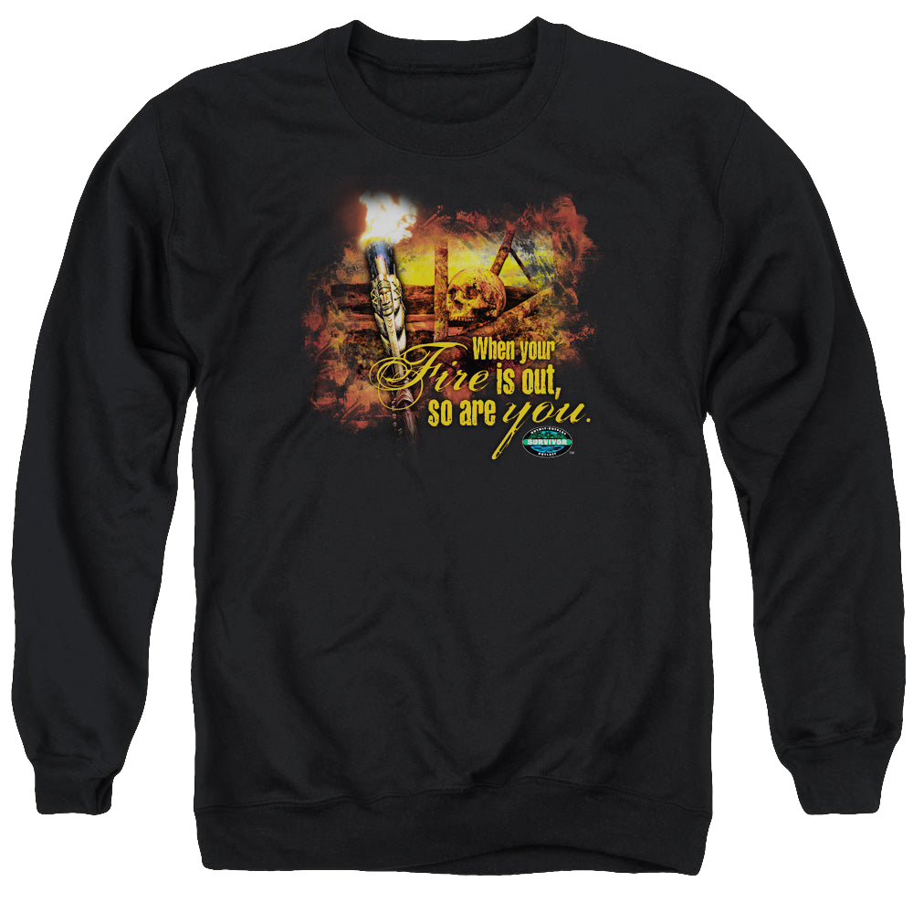Survivor Fires Out - Men's Crewneck Sweatshirt Men's Crewneck Sweatshirt Survivor