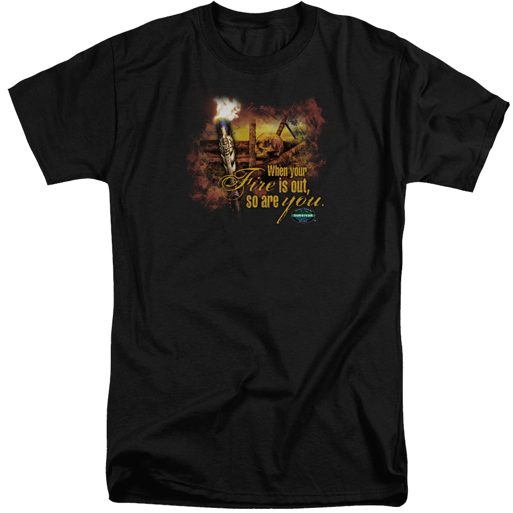 Survivor Fires Out - Men's Tall Fit T-Shirt Men's Tall Fit T-Shirt Survivor