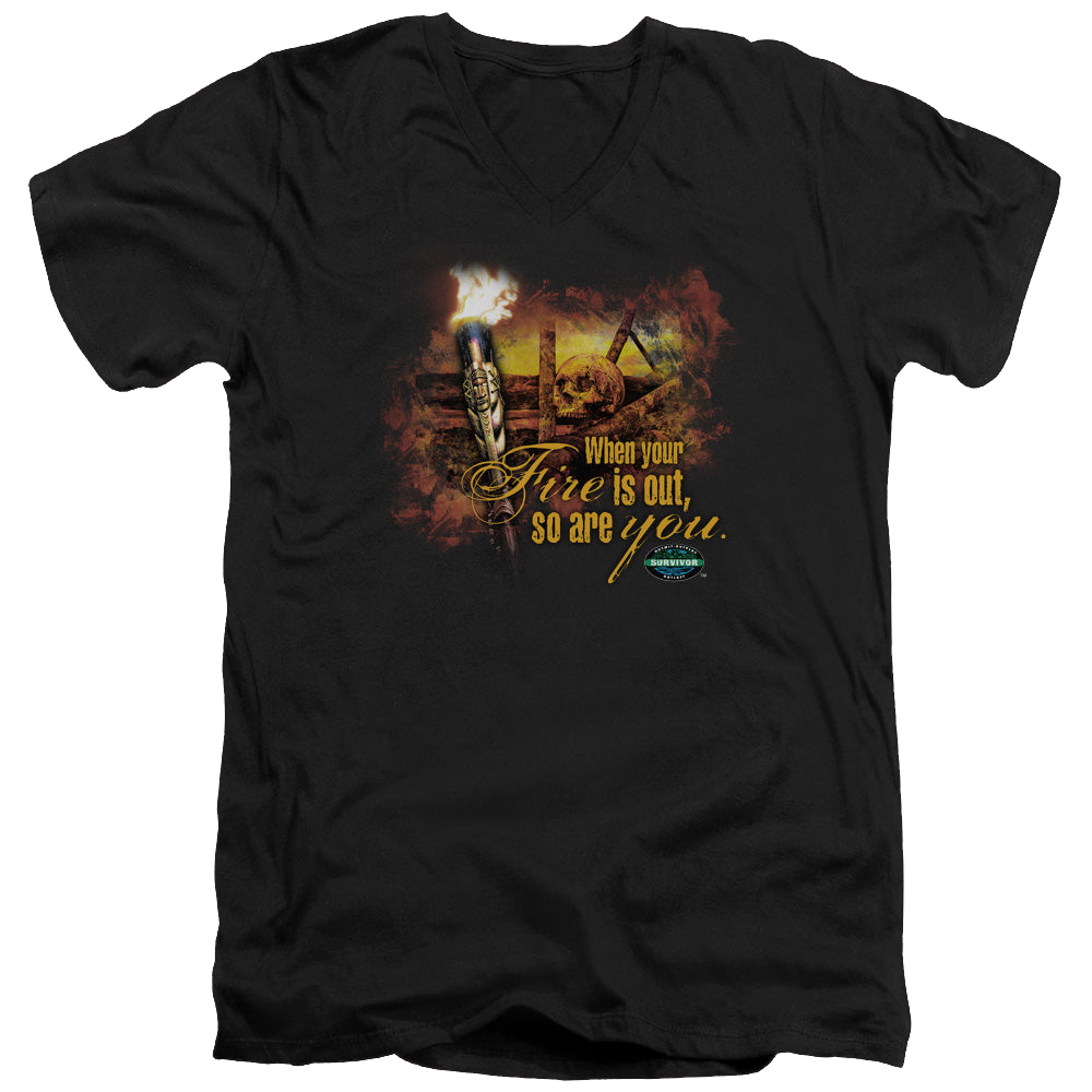 Survivor Fires Out - Men's V-Neck T-Shirt Men's V-Neck T-Shirt Survivor