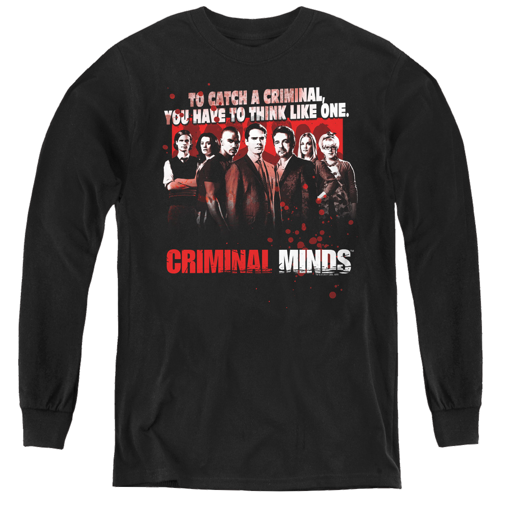 Criminal Minds Think Like One - Youth Long Sleeve T-Shirt Youth Long Sleeve T-Shirt Criminal Minds