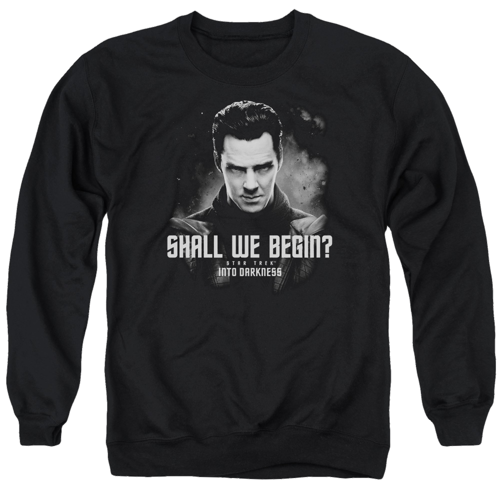 Star Trek Shall We Begin Men's Crewneck Sweatshirt Men's Crewneck Sweatshirt Star Trek