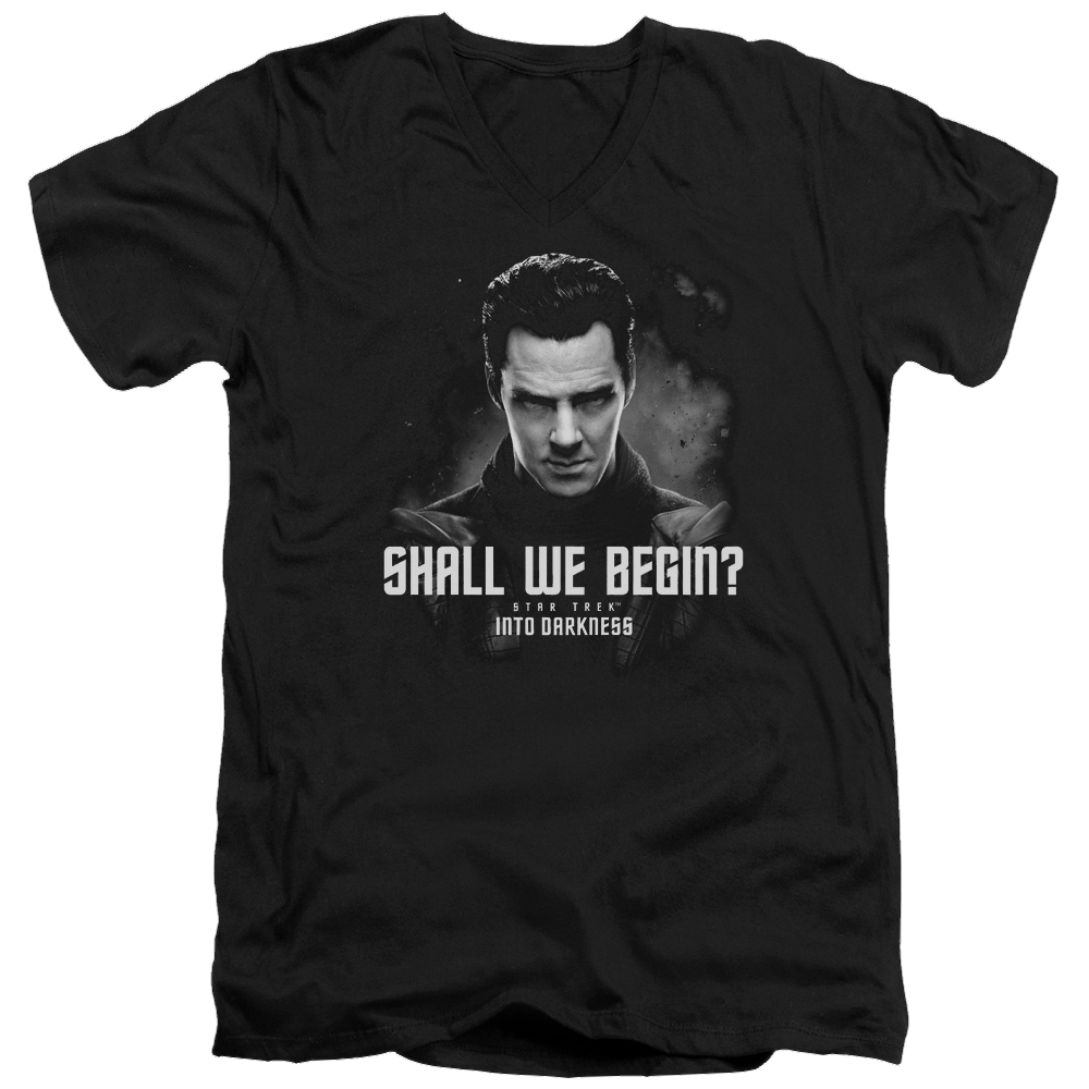Star Trek Shall We Begin Men's V-Neck T-Shirt Men's V-Neck T-Shirt Star Trek