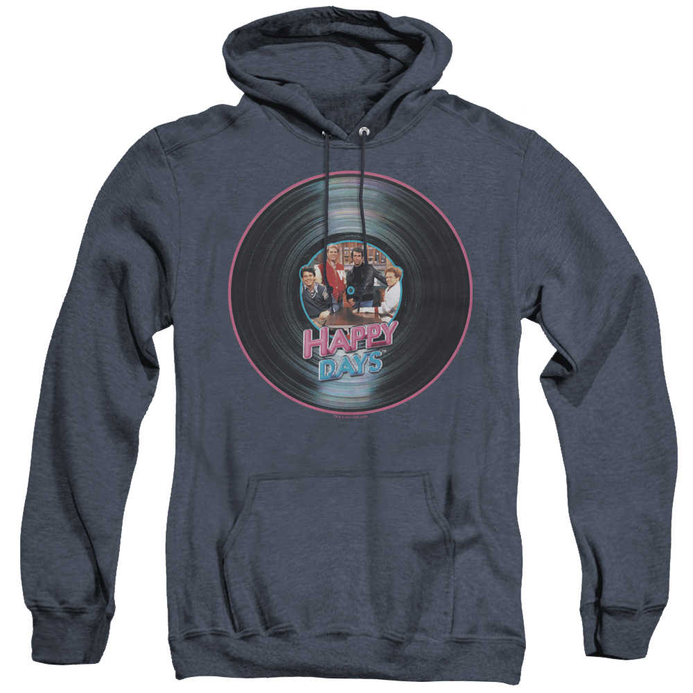 Happy Days On The Record - Heather Pullover Hoodie Heather Pullover Hoodie Happy Days