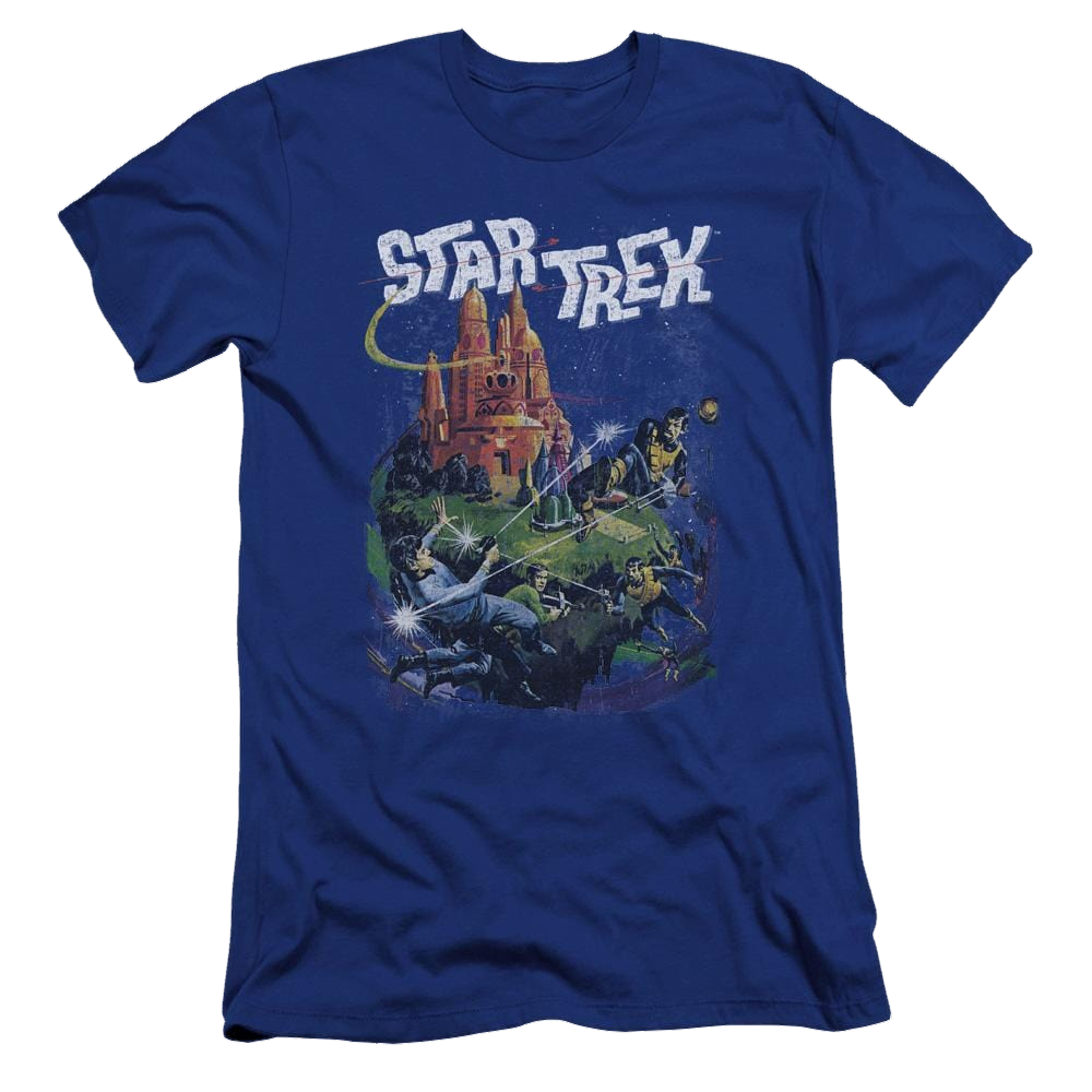 Star Trek Vulcan Battle Premium Adult Slim Fit T-Shirt Men's Premium Slim Fit T-Shirt Star Trek