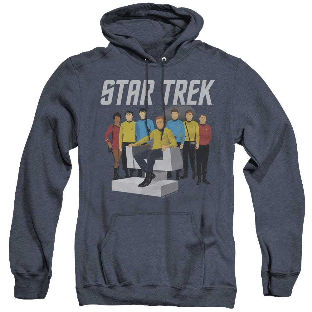 Star Trek The Original Series Vector Crew - Heather Pullover Hoodie Heather Pullover Hoodie Star Trek