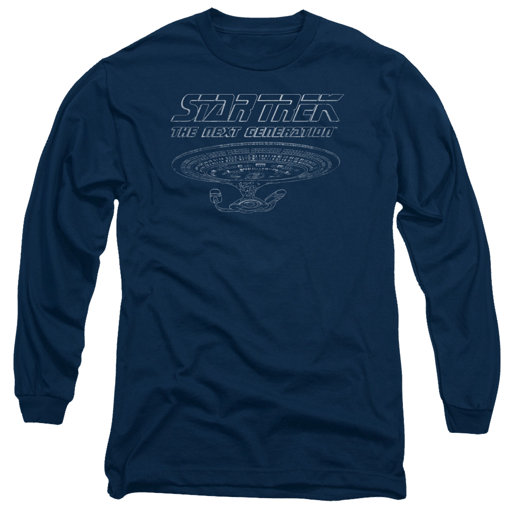 Star Trek The Next Generation Tng Enterprise - Men's Long Sleeve T-Shirt Men's Long Sleeve T-Shirt Star Trek