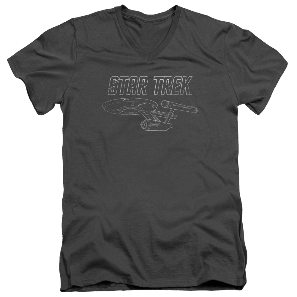 Star Trek Tos Enterprise Men's V-Neck T-Shirt Men's V-Neck T-Shirt Star Trek