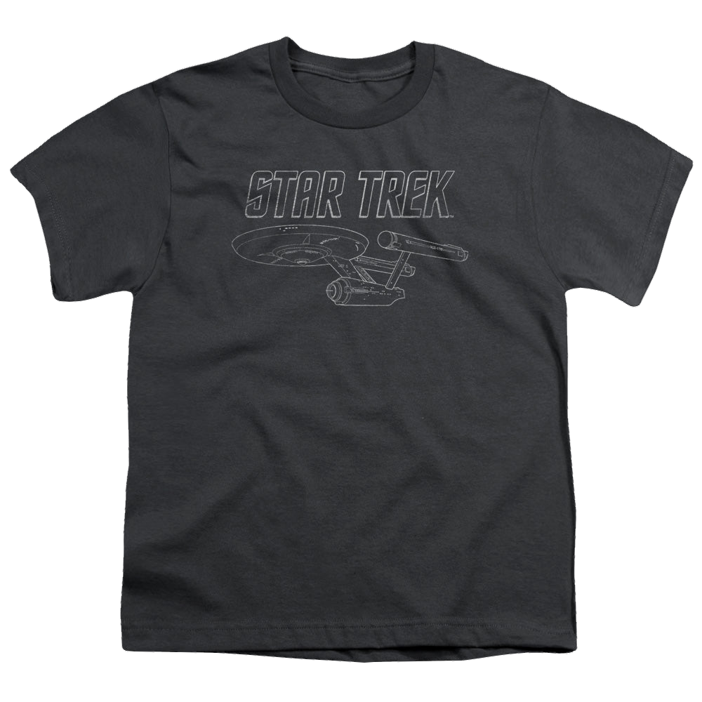 Star Trek The Original Series Tos Enterprise - Youth T-Shirt Youth T-Shirt (Ages 8-12) Star Trek