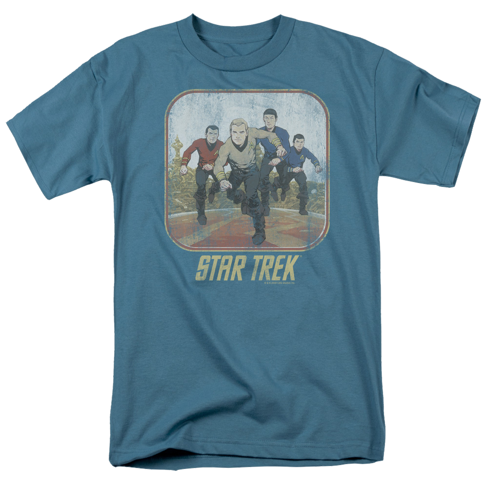Star Trek Running Cartoon Crew Men's Regular Fit T-Shirt Men's Regular Fit T-Shirt Star Trek
