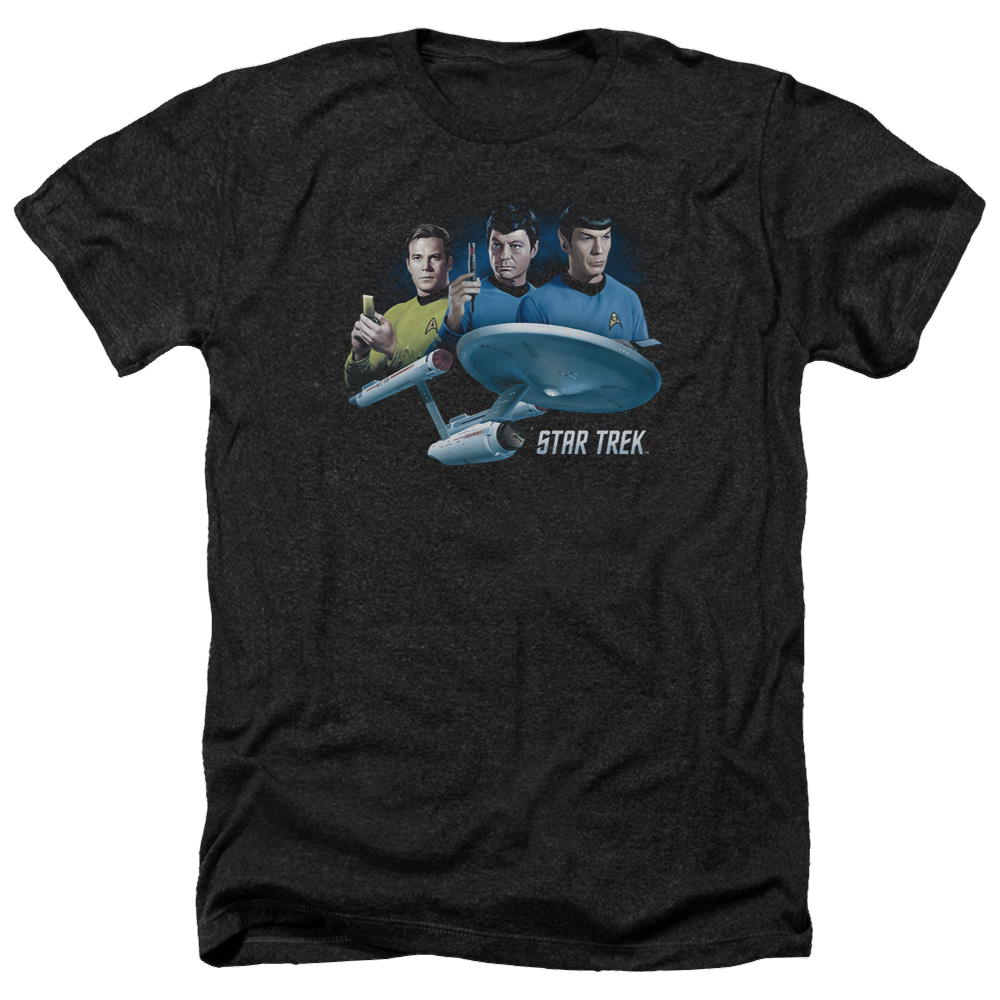 Star Trek Main Three Men's Heather T-Shirt Men's Heather T-Shirt Star Trek