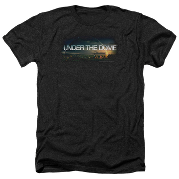 Charcoal men's heather t-shirt with Under the Dome Dome Key Art graphic